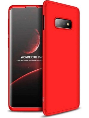 Megafox Teknoloji Samsung Galaxy S10E Uyumlu Kılıf Ays Kapak, Kırmızı