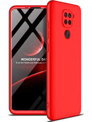 Megafox Teknoloji Xiaomi Redmi Note 9 Uyumlu Kılıf Ays Kapak, Kırmızı