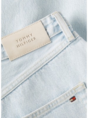 Tommy Hilfiger Yüksek Bel Normal Mavi Kadın Denim Şort Dnm Straıght Short Hw Lola