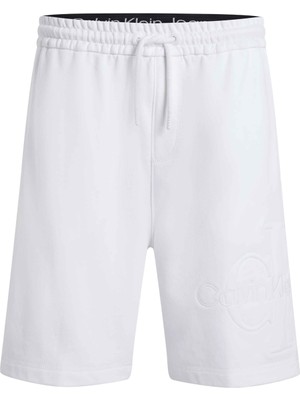 Calvin Klein Jeans Normal Beyaz Erkek Sweat Şort J30J325134YAF