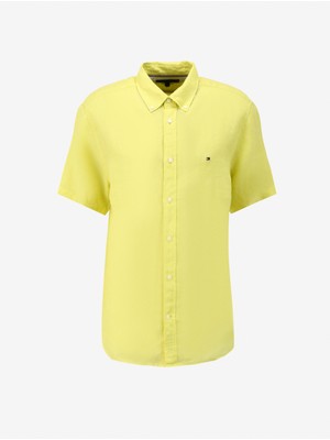 Tommy Hilfiger Slim Fit Düğmeli Yaka Sarı Erkek Gömlek MW0MW35207