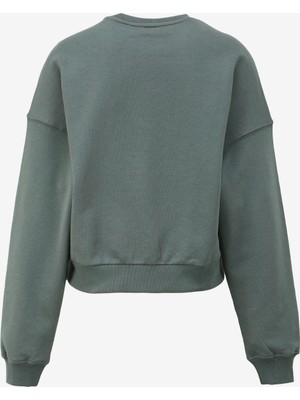 Lee Bisiklet Yaka Koyu Yeşil Kadın Sweatshırt L241637300-BISIKLET Yaka Sweatshirt