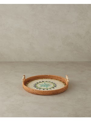 English Home Adelaide Rattan Tepsi Kahverengi