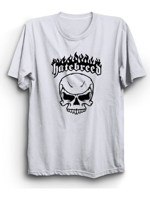The Fame Hatebreed, Skull, Rock Metal Müzik Grubu Baskılı, %100 Pamuk Tişört