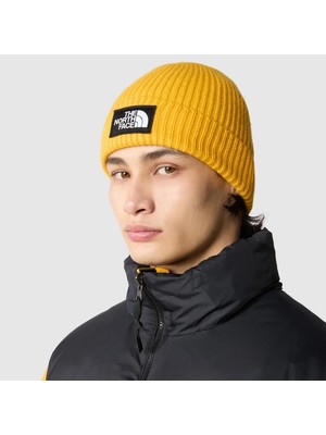 The North Face TNF Logo Box Cuffed Sarı Bere