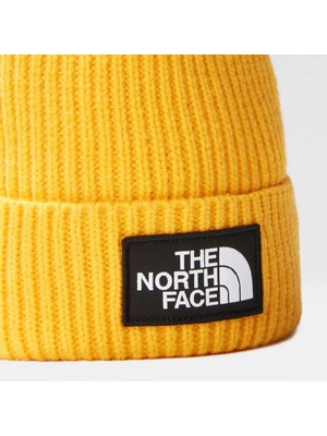 The North Face TNF Logo Box Cuffed Sarı Bere