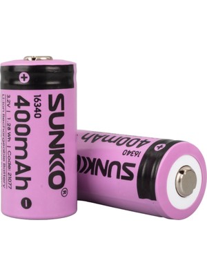 Sunkko Ifr 3.2 Volt 400 Mah 16340 Şarj Edilebilir Pil (2li Paket)