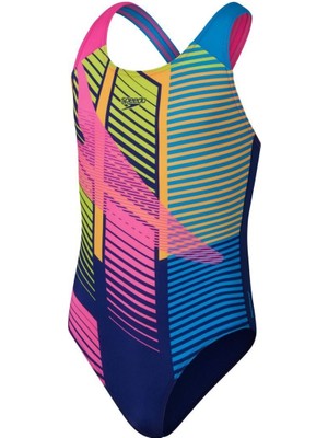 Speedo Splashback Kız Çocuk Mayosu (Renkli)