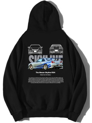 Brz Collection  Oversize The Nissan Skyline R34 Hoodie