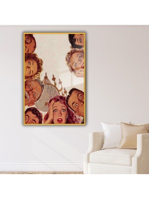 Gaagart Metal Çerçeveli Cam Psikoloji Poliklinik Tablosu Şaşkın Insanlar