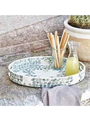 Karaca Home Katie Sedef Dekoratif Tepsi 40x27x5 cm