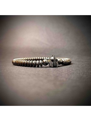 Doğal Taş Bileklik Kolye Hematit Kask Figürlü Doğal Taş Bileklik -1