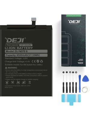 Deji Xiaomi Redmi Note 8 Pro 4500mAh Mucize Batarya Yüksek Performanslı Lityum İyon Pil