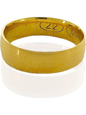 MaGold 22 Ayar Düz 5 mm Alyans Altın Yüzük