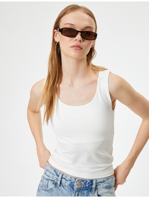 Koton Basic Atlet Kolsuz Kare Yaka Slim Fit