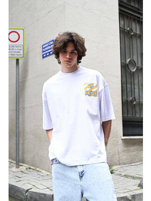 Rocqerx R-5789 I Hate Uncertaınty Baskılı Oversize Tişört