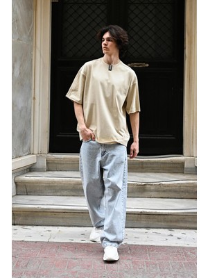 Rocqerx R-5784 Bisiklet Yaka Oversize Süprem Tişört