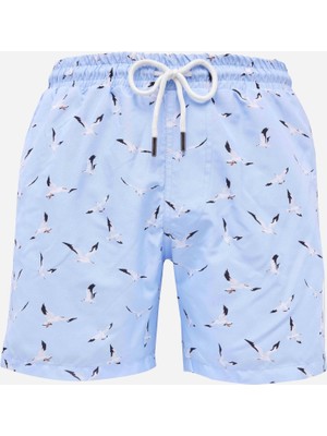 Tudors Erkek Standart Fit File Astarlı Hızlı Kuruyan Desenli Mayo Deniz Şortu