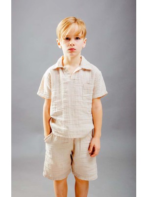 RG Brand Çocuk Müslin Tişört Şort Takımı