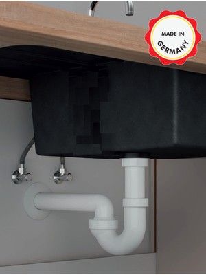 Dallmer Koku Önleyici Lavabo Sifonu 100/0, 1 1/4'', DN40, Süzgeçsiz, Koku Yapmaz, Kolay Uygulanır, Her Yöne Dönebilen Mafsallı 40'lık Çıkış Borulu