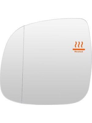 Volkspar Amarok 2010-2015 Model Arası Uyumlu Sol Sürücü Tarafı Dış Ayna Camı Elektrikli Isıtmalı