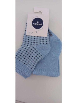 Caramell Desenli Bebek Soket Çorap 2'li