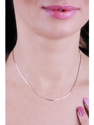 Söğütlü Silver Gümüş Italyan Yassı Ezme Zincir