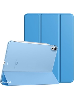 M.TK Moveteck Apple Ipad Air 11 Inç 2024 Air 6. Nesil Uyumlu Kılıf Akıllı Smart Uyku Modlu Standlı Şeffaf Smart Kapaklı A2899, A2900