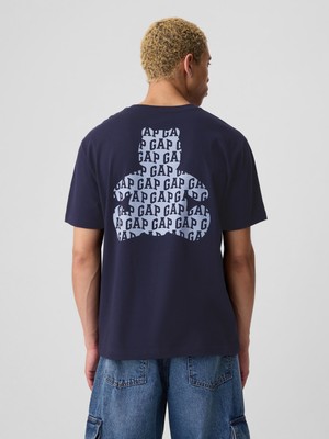 Gap Erkek Lacivert Gap Logo Brannan Bear Grafikli T-Shirt