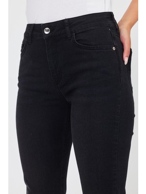 Vena Kadın Mila Black Boyfriend Jean Pantolon (Lyocell)