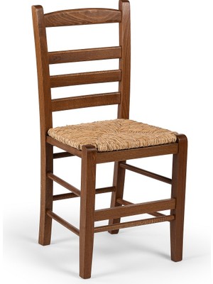 Mebel Stil KL BAHÇE Rino Hasır Sandalye - Dış Mekan Kolçaksız Ahşap Bahçe, Balkon Sandalyesi