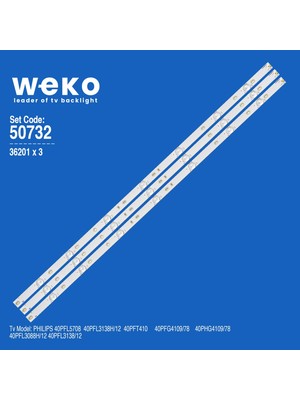 Weko WKSET-5732 36201X3 CL-40-D307-V3 UBE12F01YT00S42S01231 3 Adet LED Bar