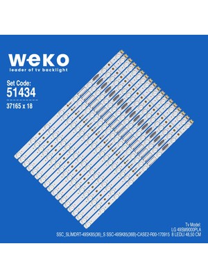 Weko WKSET-6434 37165X18 SSC_SLIMDRT_49SK85(36)_S 18 Adet LED Bar