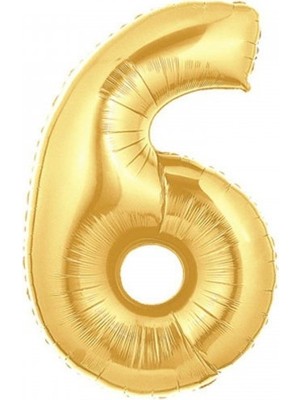 Ürün Limanı 6 Rakamı 36 cm Gold Folyo Balon