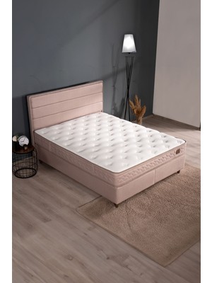 Kilim Mobilya Hilton Sandıklı Baza Başlık Seti Vizon (Yatak Dahil Değildir)