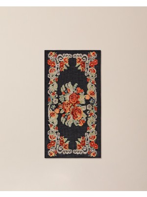 Madame Coco Lubien Halı - Siyah - 80x300 cm