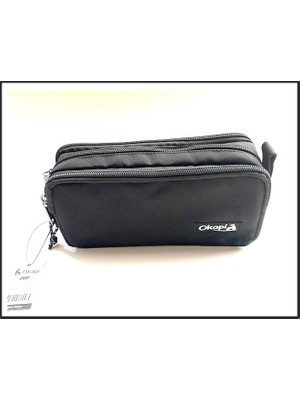 Okapi Kalem Çantası 3 Gözlü OKP-101 Siyah