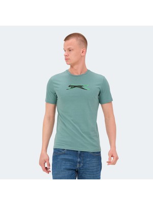 Slazenger VEDRAN KTN Erkek Tişört Su Yeşili