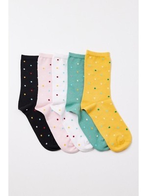 Katia & Bony Kadın Benekli Desenli 5'li Soket Çorap