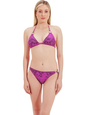 Zeki Aksesuar Detaylı Pembe Bikini Takım