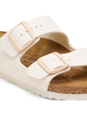 Birkenstock Arizona Bf Saffiano Unisex Terlik 1027339-EGGSHELL