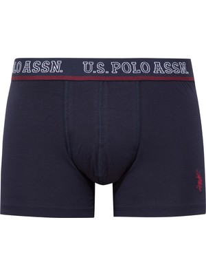 U.S. Polo Assn. Erkek Bordo-Lacivert-Baskılı 3'lü Boxer