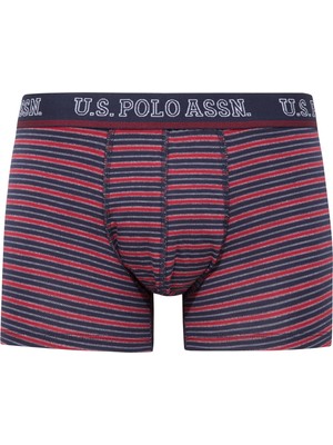 U.S. Polo Assn. Erkek Bordo-Lacivert-Baskılı 3'lü Boxer