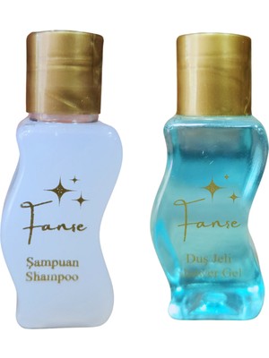 Fanse Tek Kullanımlık Otel Buklet 25 Adet Şampuan S Şişe 25 Adet Duş Jeli S Şişe Set 35 ml