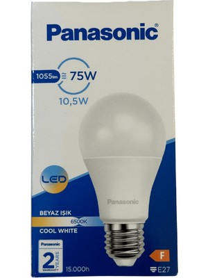 Panasonic 10,5W (75W) 6500K (Beyaz Işık) E27 Duylu LED Ampul (4 Adet)