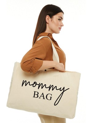 Çınar Bez Çanta Kanvas Mommy Bag Baskılı Büyük Boy Çanta