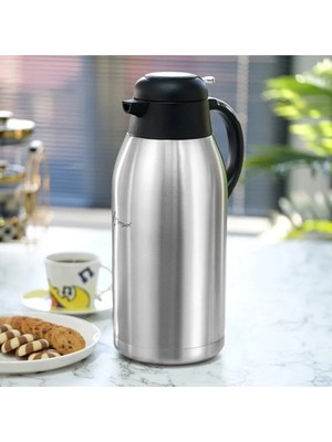 Penguen Paslanmaz Çelik (İÇ VE DIŞ 304) Çay Termosu 2,5 Litre (25 ÇAY BARDAK)