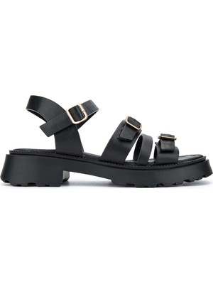 Tamer Tanca Kadın  Deri Siyah Deri Topuklu Sandalet 775 3731 Bn Sndlt Y24 Sıyah Dr