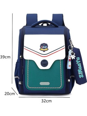 Papajack Yucama Yürüyor Sırt Çantası Ilköğretim Okulu Öğrencileri Schoolbag Sevimli Çocuklar Ilköğretim Okulu Sırt Çantaları Göğüs Kemeri ve Ücretsiz Kolye - Green (Yurt Dışından)