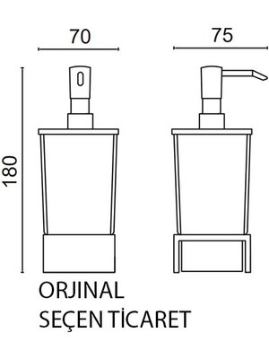 Çelik Banyo KU10-028.4 Paslanmaz Pirinç Kumru Mat Siyah Set Üstü Camlı Sıvı Sabunluk